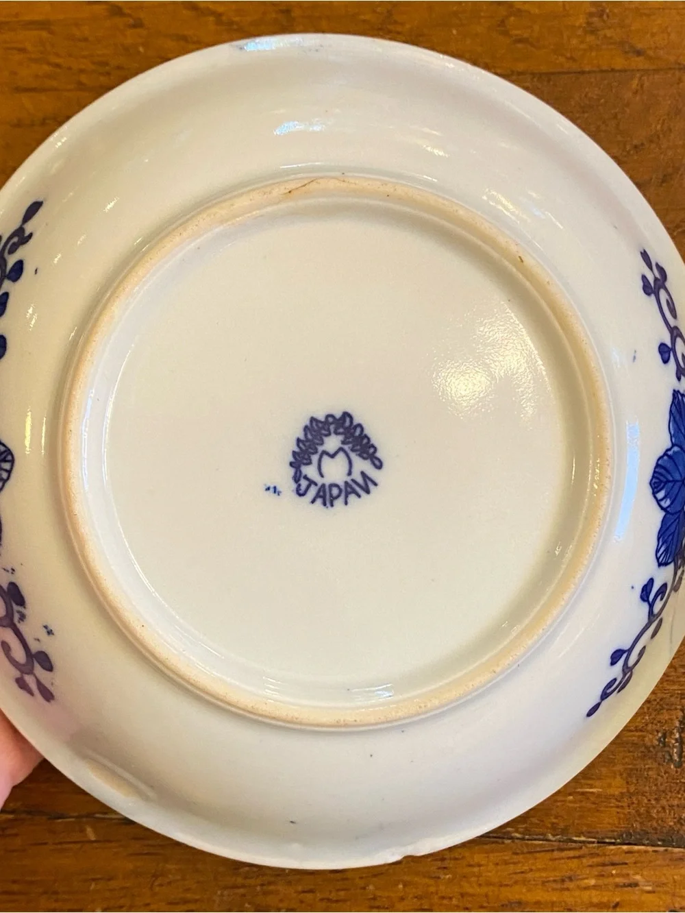 5 VTG Phoenix Bird Chrysanthemum Blue White Japanese Porcelain Berry Bowls